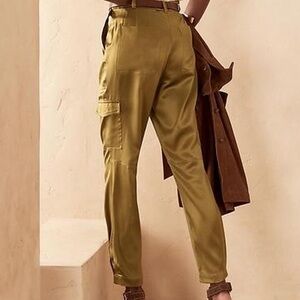 Genuine Silk Olive Green Cargo Pants Size 0